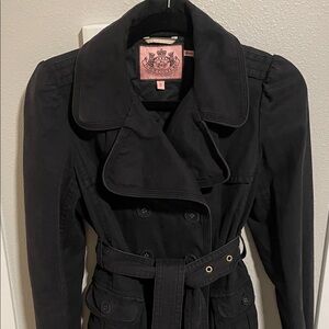 Juicy Couture Classic Black Trench Coat